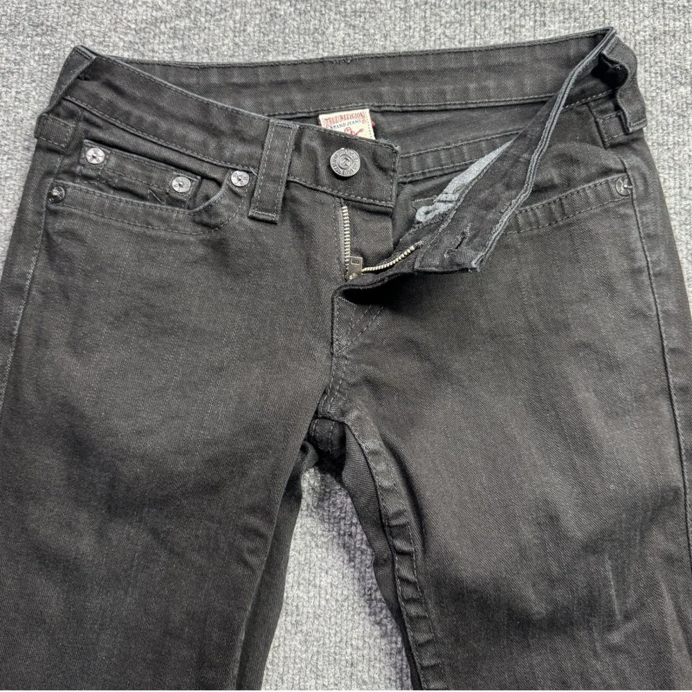 True Religion Stella Skinny Jeans Womens 28 Black Y2K Streetwear Retro